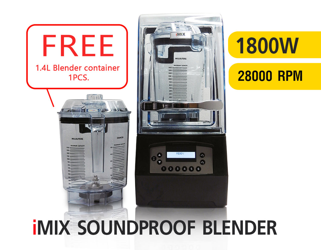 IMIX Soundproof heavy duty 1800W +FREE 1.4L Blender container 1PCS.
