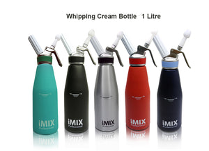 Whipping Cream Dispenser 1,000ml. Rubber Top Handle. Anti-Slip. For Professional Use