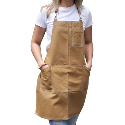 Barista Aprons - Canvas 12oz and Grade A Leather Strap