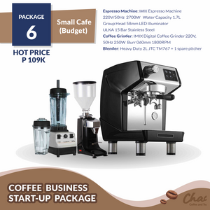 CAFÉ BUSINESS PACKAGE #6 SMALL-MEDIUM CAFÉ (BUDGET) (PHP 109K)