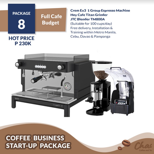 CAFÉ BUSINESS PACKAGE #8 FULL CAFÉ (BUDGET) (PHP 230K)